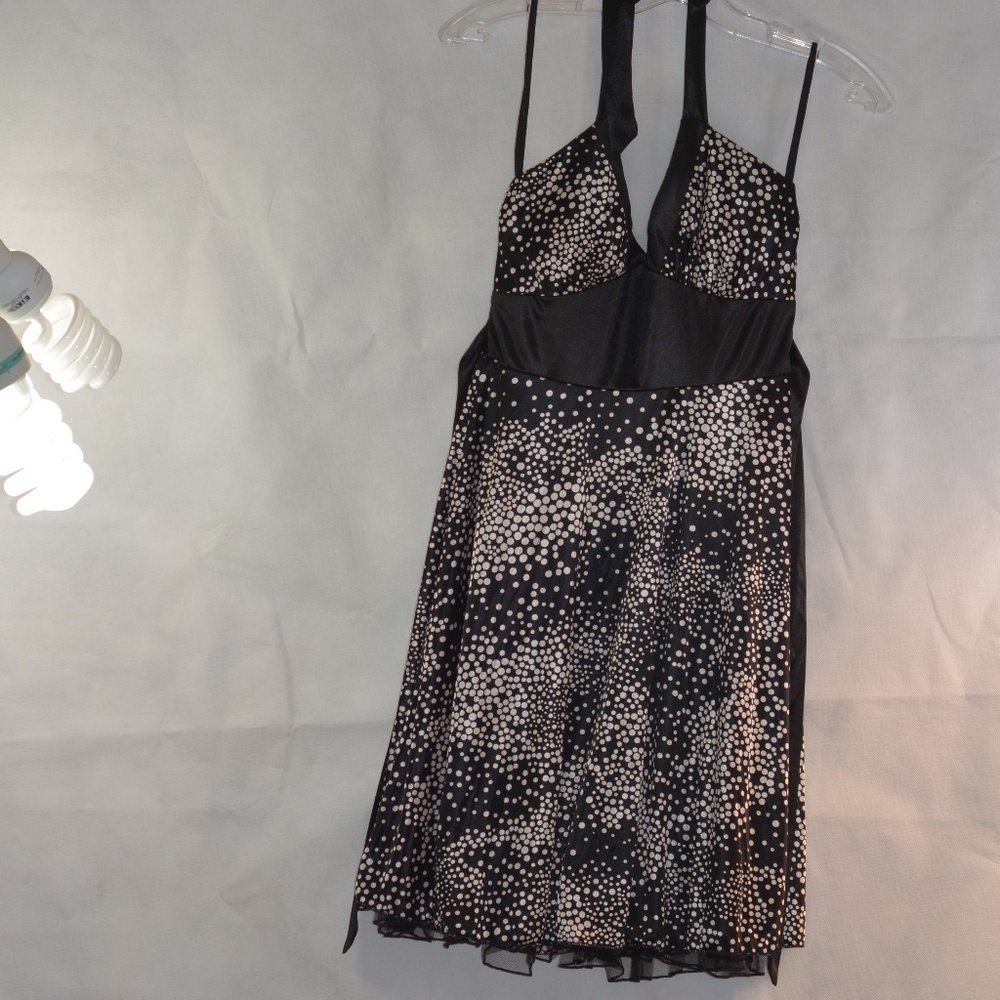 Halter Dress Black and White M by Ruby Rox